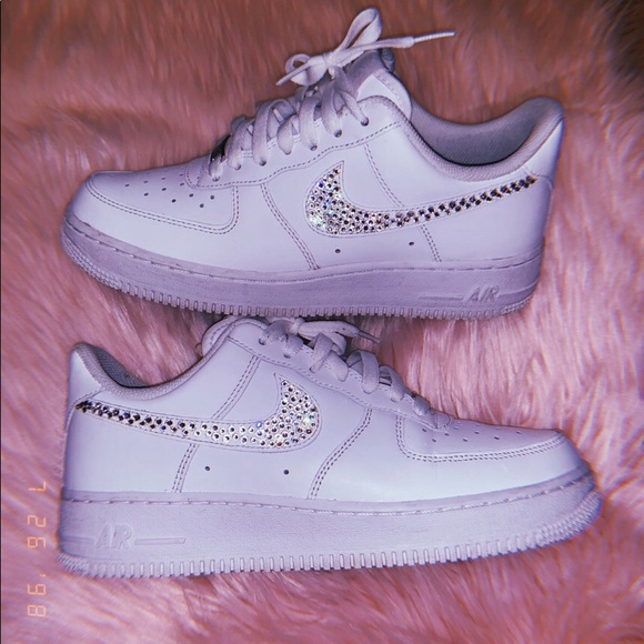 Nike Airforce 1s, Customized w/ SWAROVSKI CRYSTALS - Picture 4 of 4